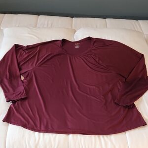 Tek Gear Women's Long Sleeve Top - Deep Burgundy